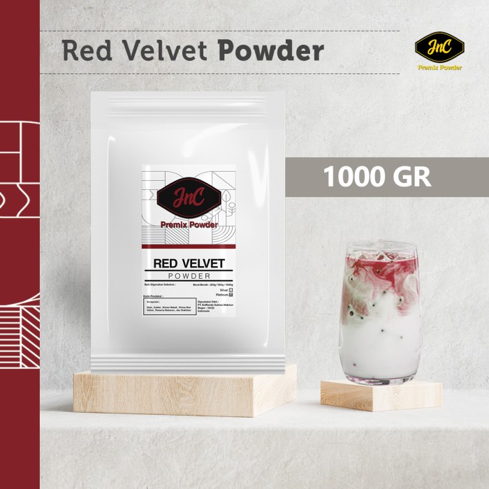 

DISKON - (BISA COD) JnC Red Velvet Silver Powder 1KG