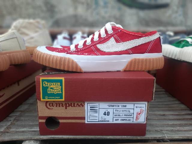 SEPATU CAMPUSS SEMESTA LOW  NAVY, MAROON, WHITE, GREEN ARMY, GREY, RED, CAPPUCINO, GREEN, YELOW