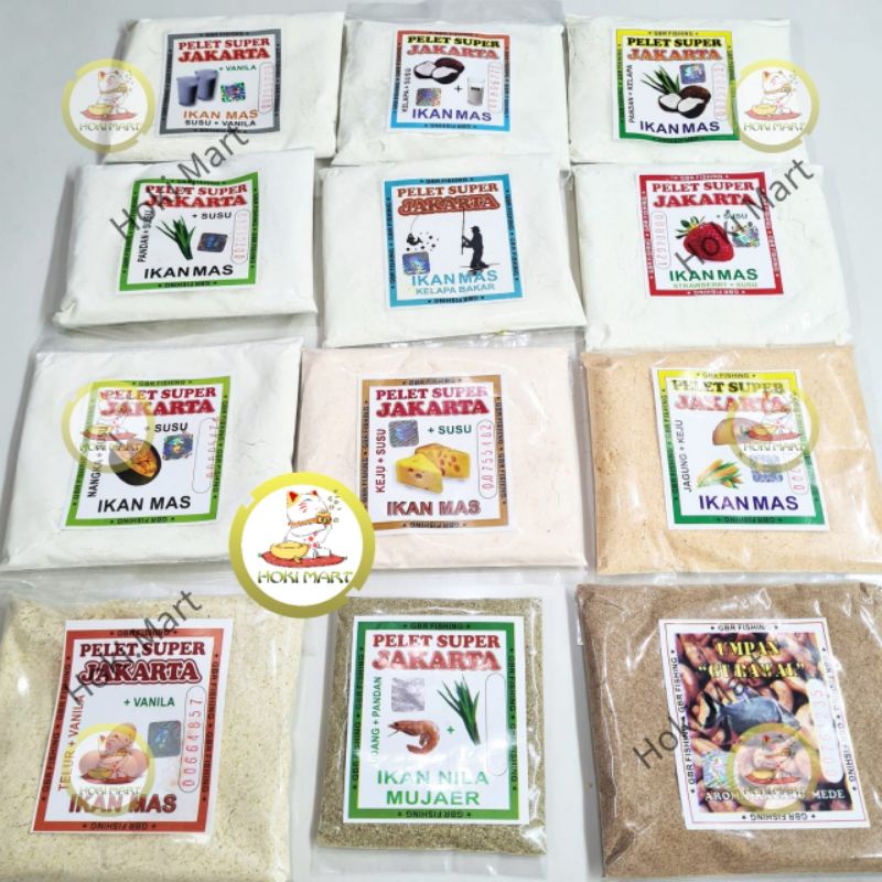 umpan pelet super jakarta mas GBR / umpan ikan mas, nila dan bawal