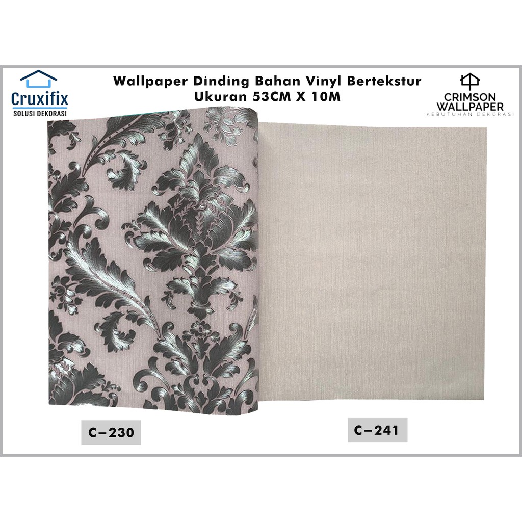 WALLPAPER DINDING TIMBUL VINYL PREMIUM BATIK TEBAL