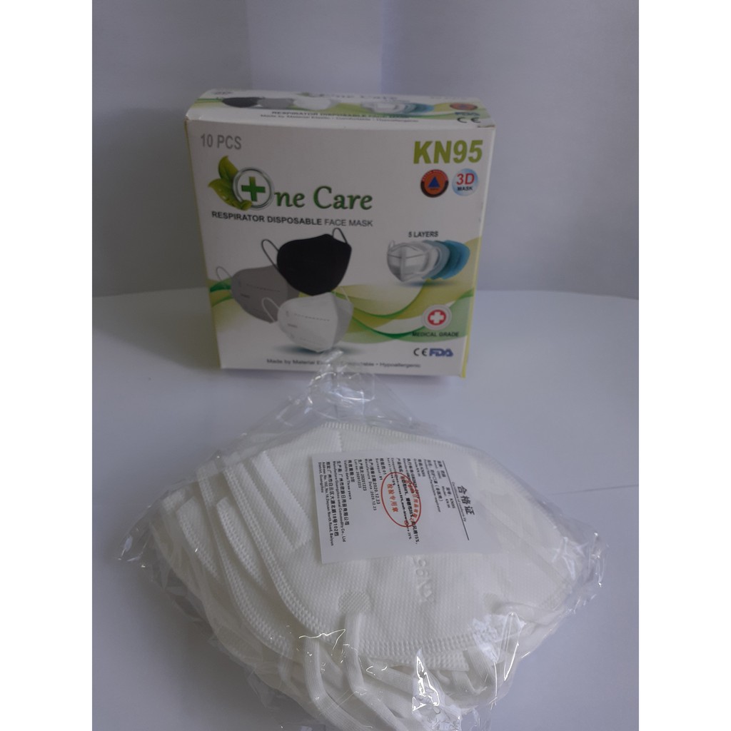 Masker KN95 5ply, Isi 10pcs Warna Putih