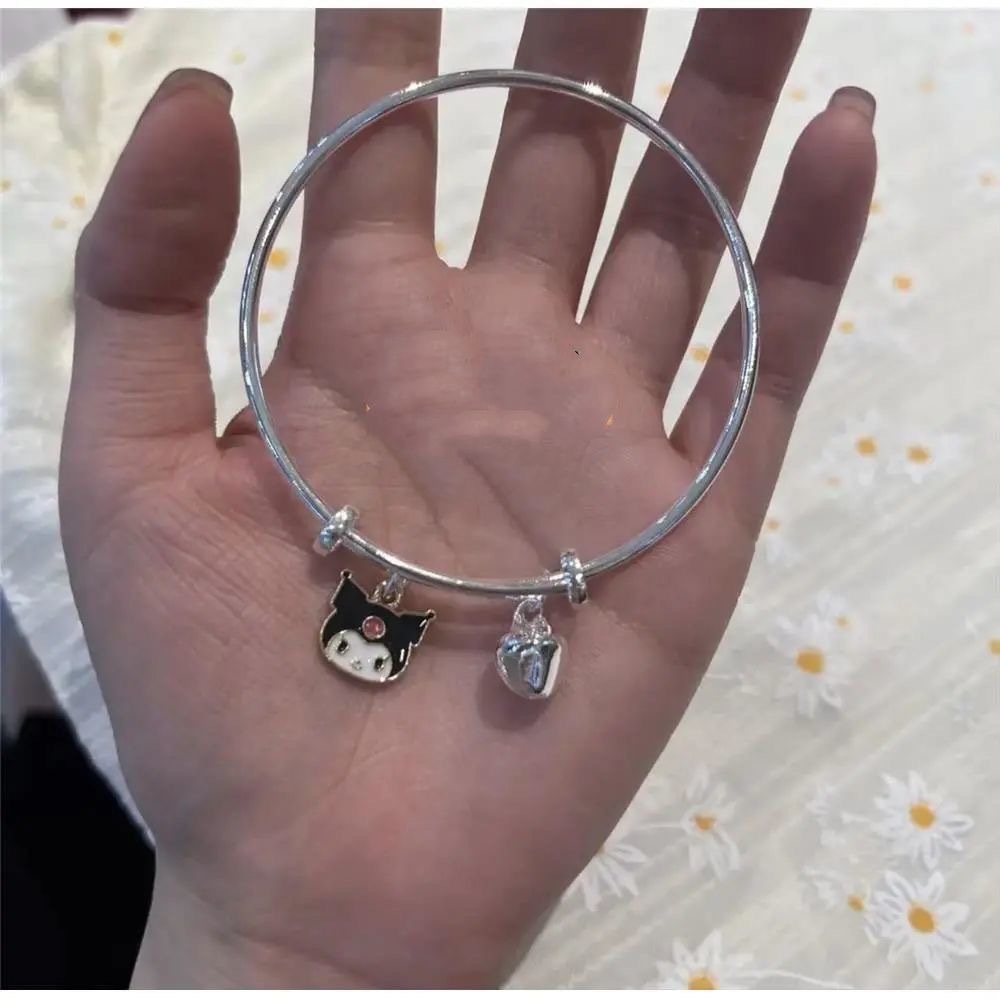 Gelang Bangles Desain Kartun Sanrio Melody Kuromi Bell Gaya Korea Untuk Wanita