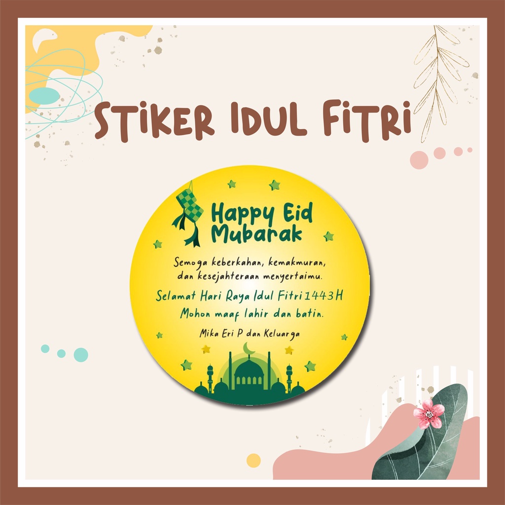 

10pcs Sticker Hari Raya Idul Fitri Happy Eid Sticker