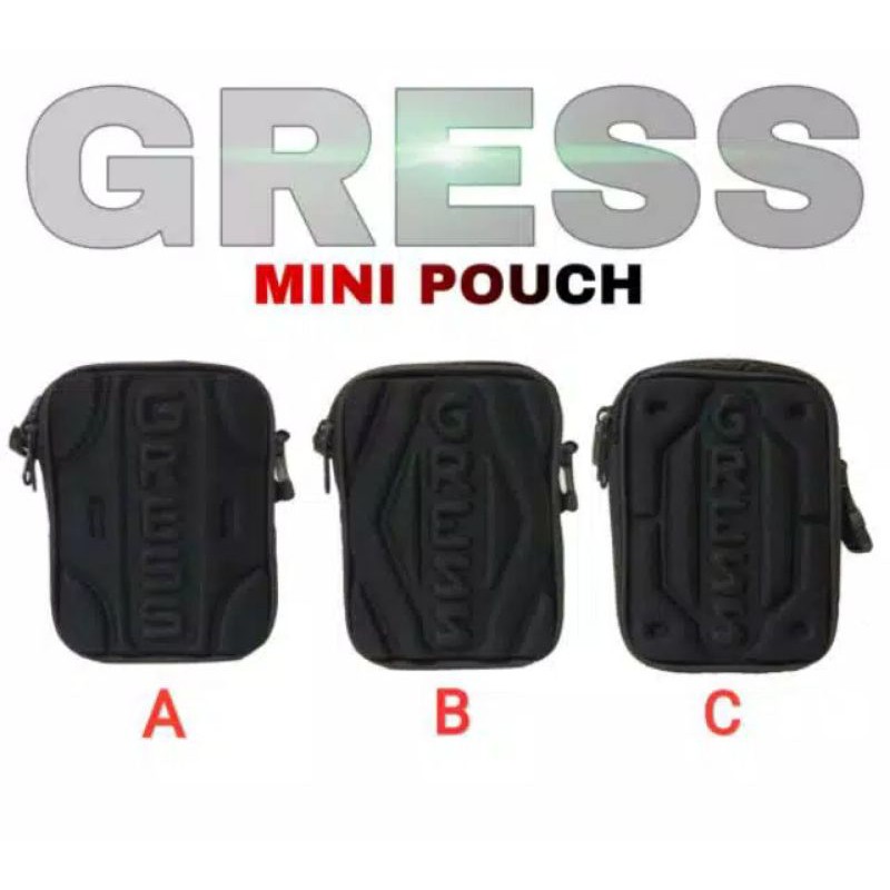 tas slempang gress mini pounc/tas pria kecil/tas gress kecil/tas hp