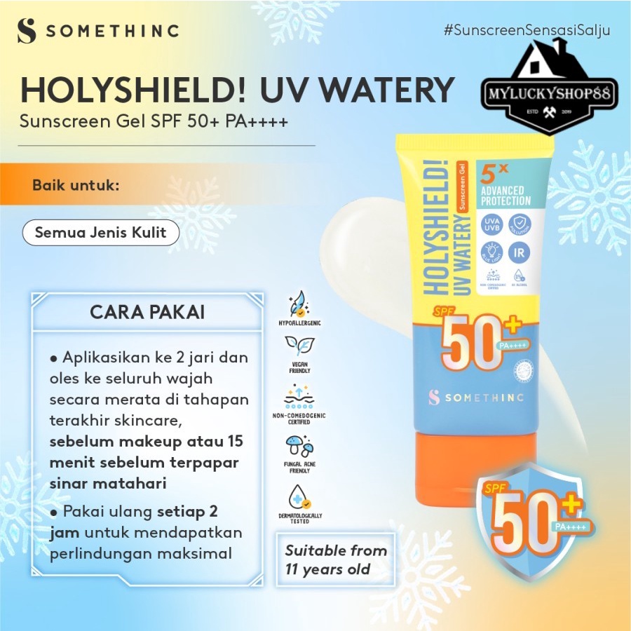SOMETHINC Holyshield! UV Watery Sunscreen Gel SPF 50+ PA++++ 15gr 50gr