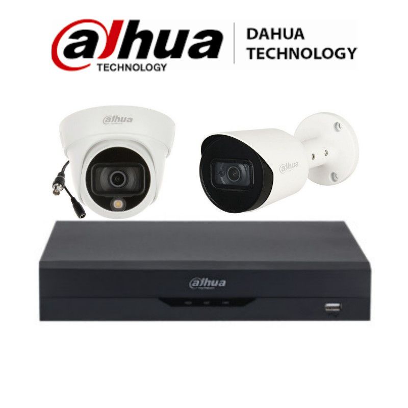 Paket Cctv Dahua 8 Channel 8 Kamera 5mp ColorVu Komplit Tinggal Pasang