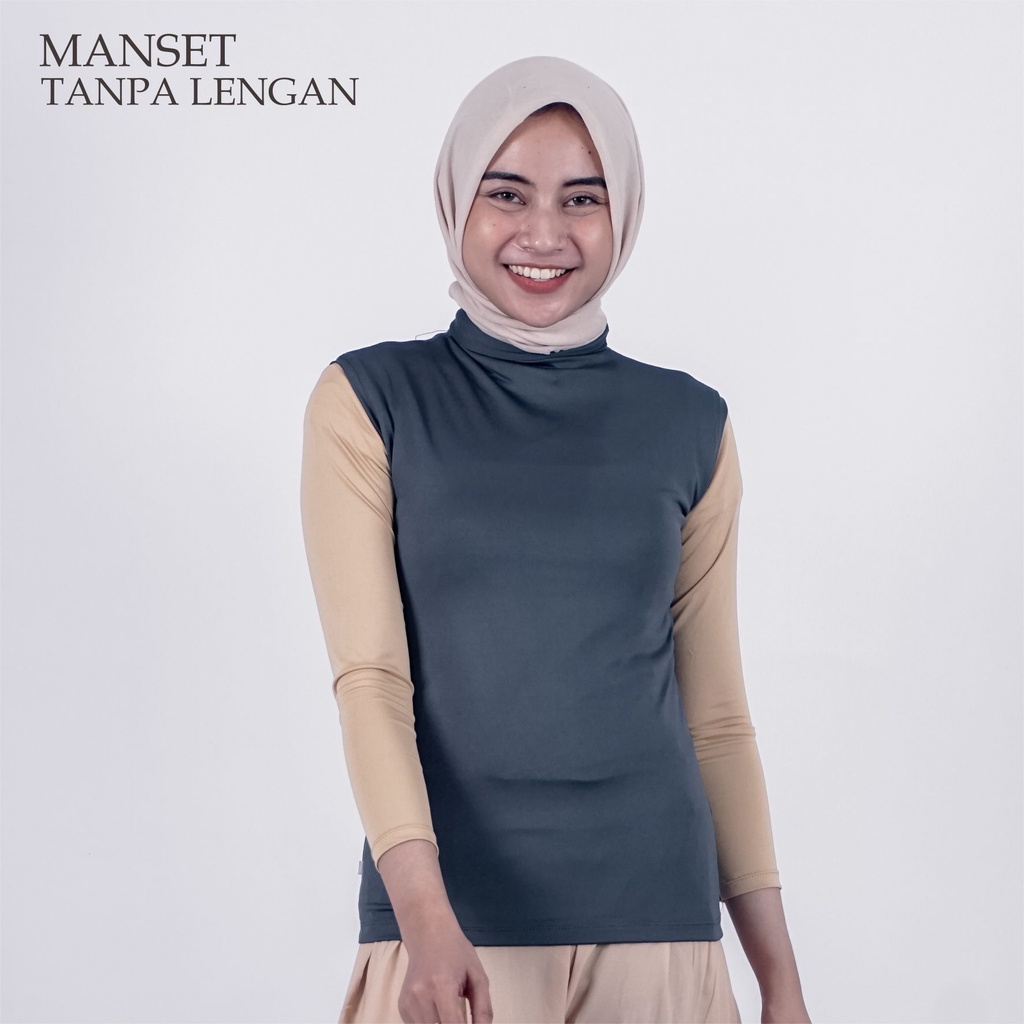 TERMURAH Manset Polos Tanpa Lengan | Manset Singlet OBLONG Spandex Baju Buntung Ukuran M,L &amp; XL Manset Singlet