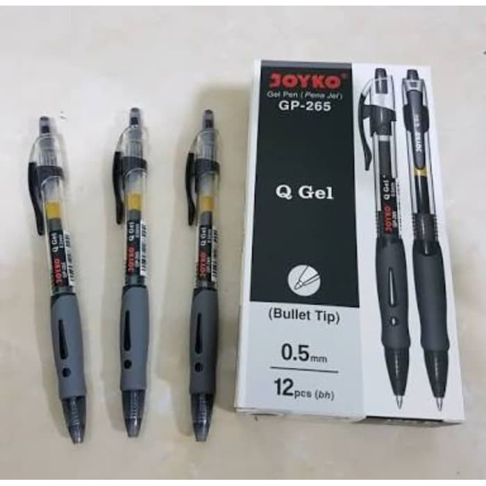 Gel Pen Pulpen Pena Joyko GP-265 Q Gel 0.5 mm (Harga 1 Pak/12 Pcs)