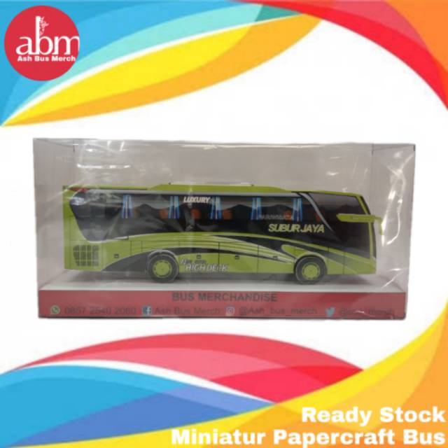 Miniatur Papercraft Bus "Subur Jaya"