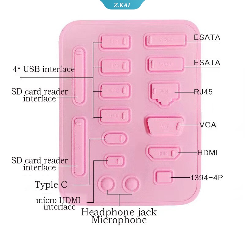 Cover Plug Port USB Bahan Silikon Anti Debu Untuk Laptop / Komputer