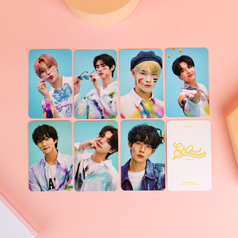 7pcs / set Kartu Lomo Album Kpop ENHYPEN Seri 1st Anniversary