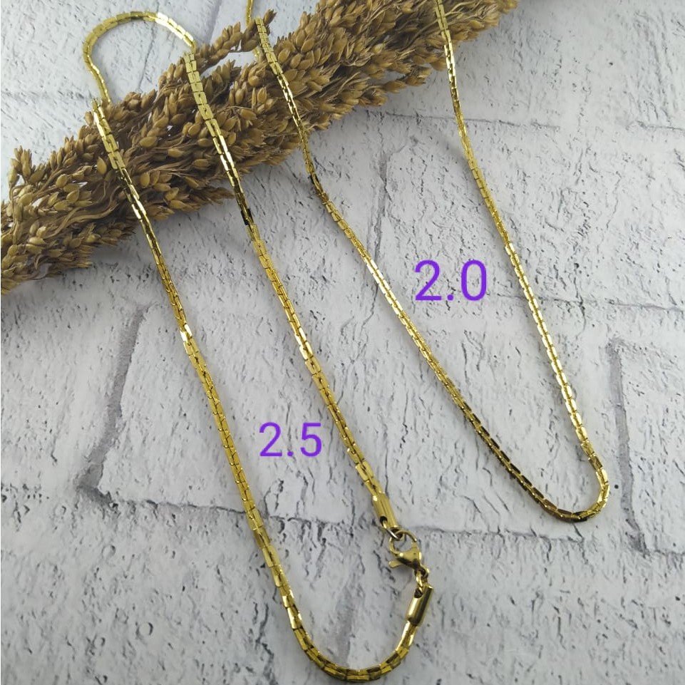 Kalung Titanium SILET GOLD Fashion Wanita Asli Import....KT00002