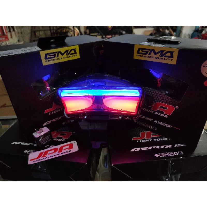 [Jpa] Stoplamp Lampu Stop Jpa Aerox Old 3in1 Merah Biru Dan Full Merah
