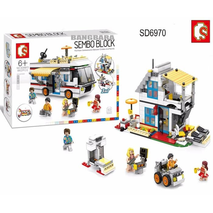 READY Brick Lego Sembo Block Sd 6970 3 In 1 Blocks 662Pcs BERKUALITAS