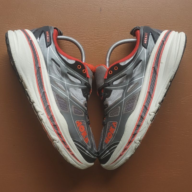 Sepatu Running HOKA Stinson 3 Grey Original [second used]