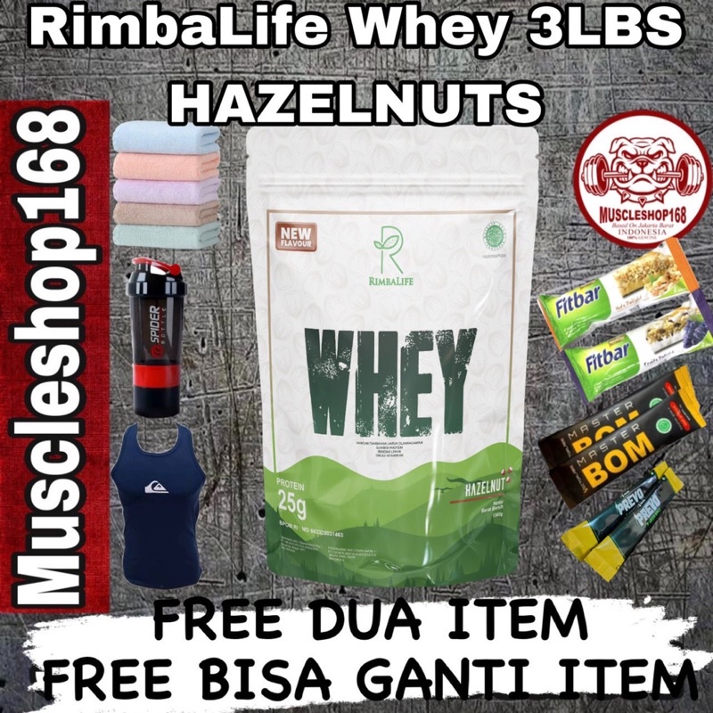 RimbaLife Rimbawhey 3 lbs Rimba whey 3lbs BPOM HALAL Mirip m1 Musclefirst Bxn Evolene Puro