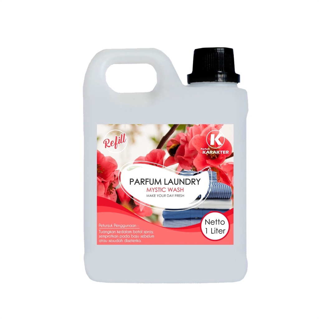 Parfum Laundry Mystic Wash 1 Liter | Pewangi Laundry Pakaian Harum Wangi Tahan Lama | Bisa Cod | Terlaris