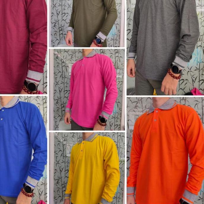 ➫ Kaos Polo Lengan Panjang M,L,XL,XXL,XXXL ֍