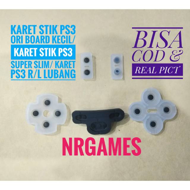 KARET STIK PS3 ORI BOARD KECIL / KARET STIK PS3  LUBANG TENGAH / KARET PS3 SUPER SLIM