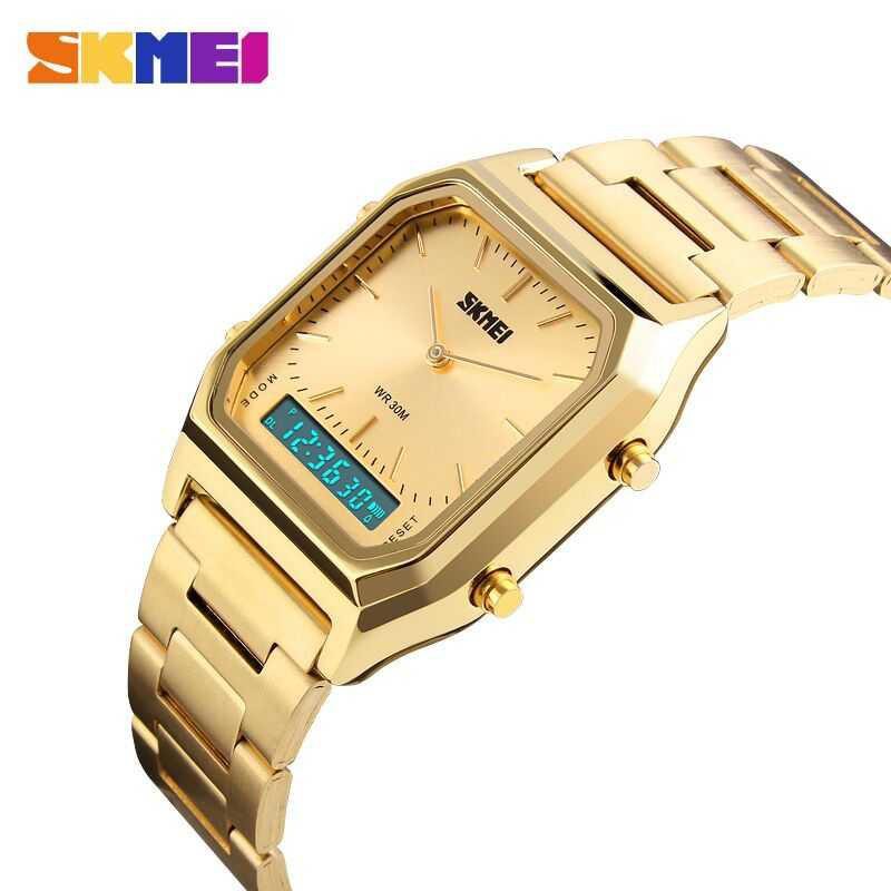 SKMEI Jam Tangan Premium Digital Analog Pria - DG1220 [Gold]