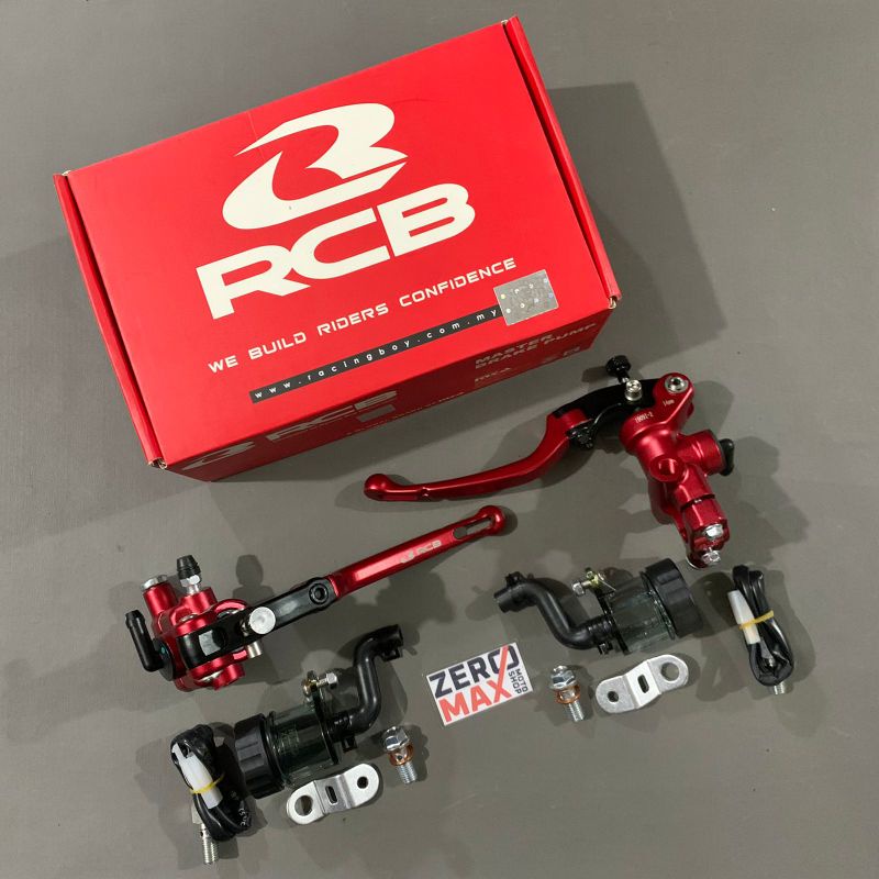 Master Rem Set RCB Racing Boy S1 14mm Kanan Kiri Honda PCX 160 Vario 160 ABS Merah