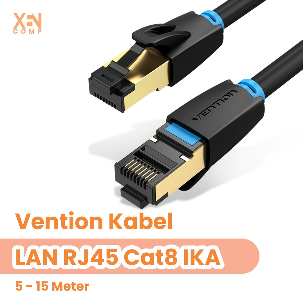 Vention IKA Kabel Lan RJ45 Cat.8 Gigabit 40Gbps SFTP Gold - IKA 5m / 8m / 10m / 15m