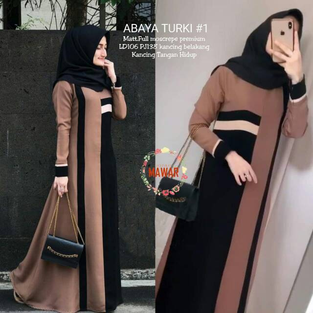 Abaya Turki #1 ori Mawar