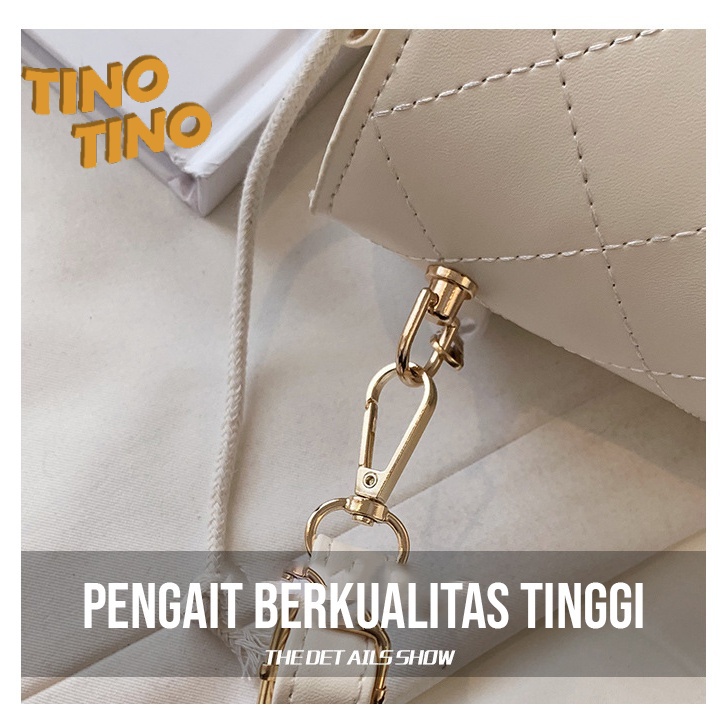 CJWB-8233 TINO TINO Tas Wanita-8233 Tas Selempang Model Serut Dengan Desain Mutiara Fashionable