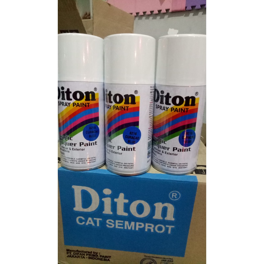 cat semprot pilok pilox diton curacao blue 8216 300cc biru metalik