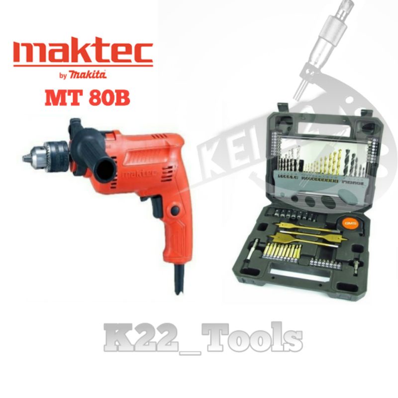 MESIN BOR LISTRIK 13MM MAKTEC MT 80B / MAKTEC MT 80B HAND DRILL 13MM