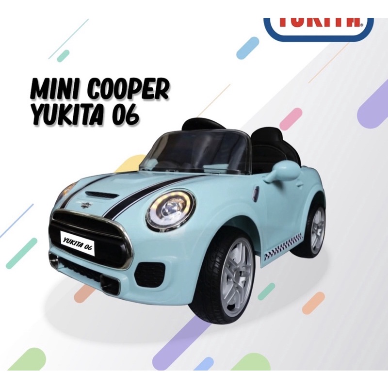 mobil aki anak Yukita YKT- 06 Mini Cooper-7