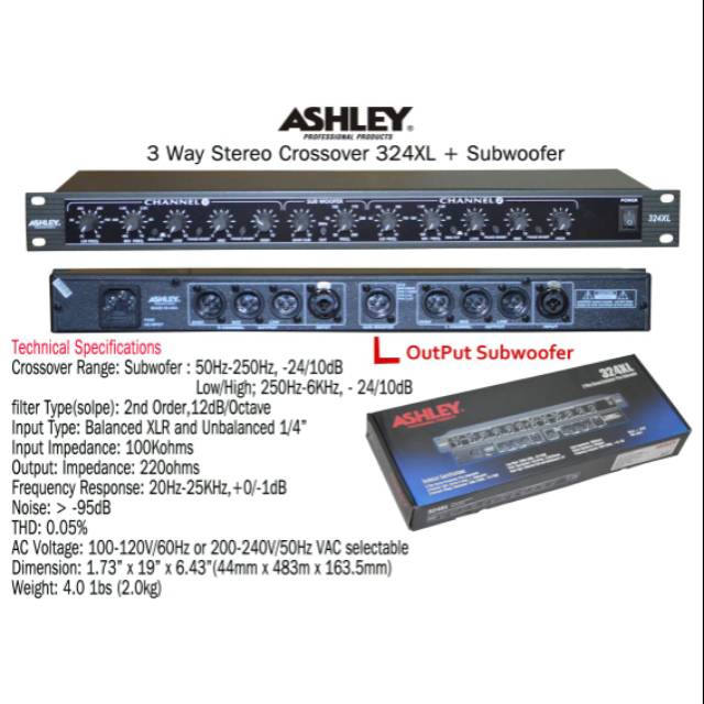 CROSSOVER ASHLEY 324 XL + SUBWOOFER ORIGINAL