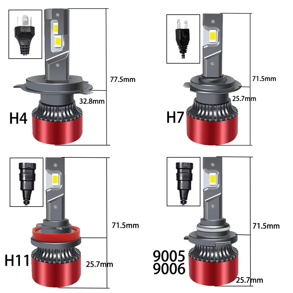 2pcs Lampu Kabut Depan Mobil Led Super Terang H11 H7 H4 9005 9006 60w 15000lm 4300k Warm White 4100k Lemon Green