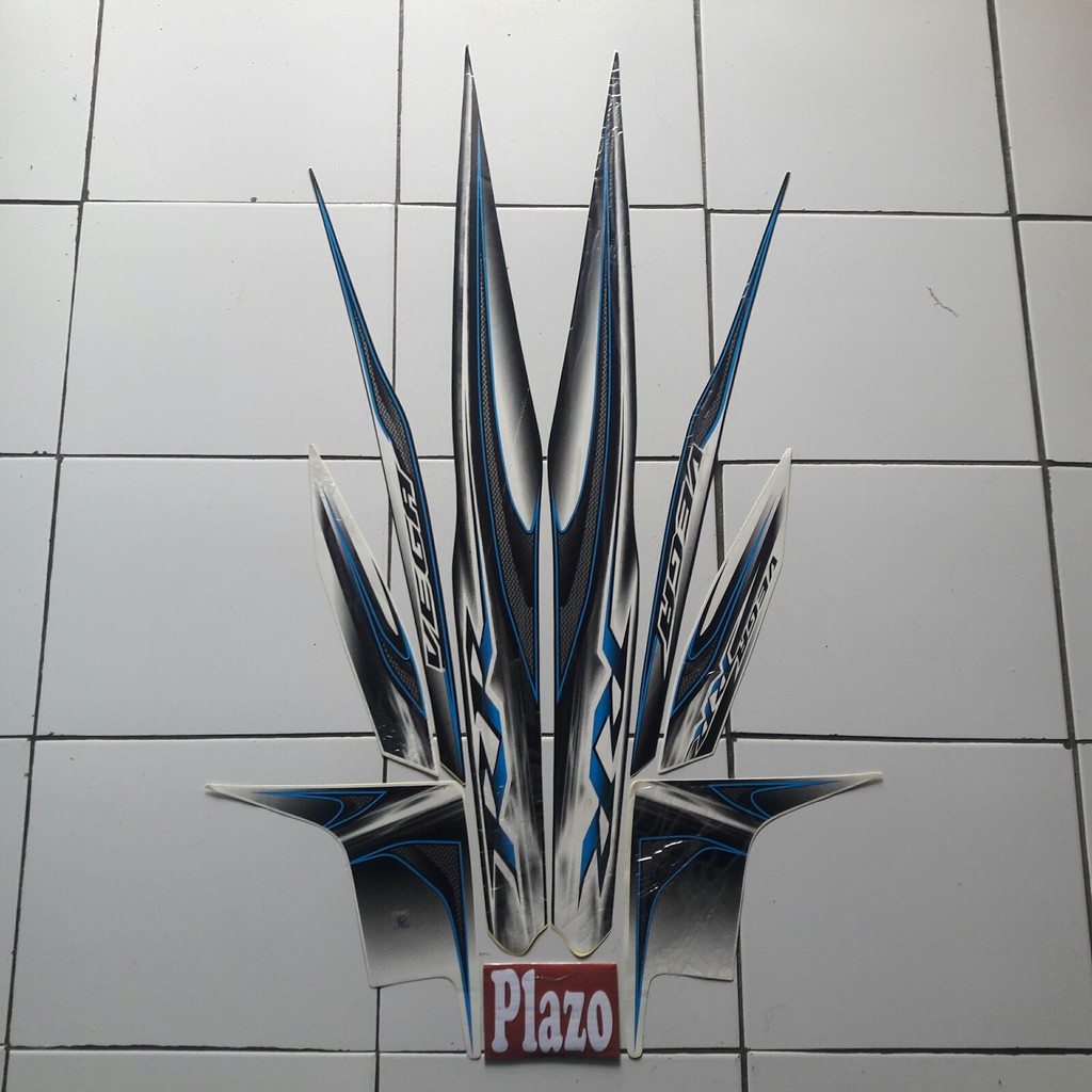 stiker motor vega rr 2013 putih-hitam-biru