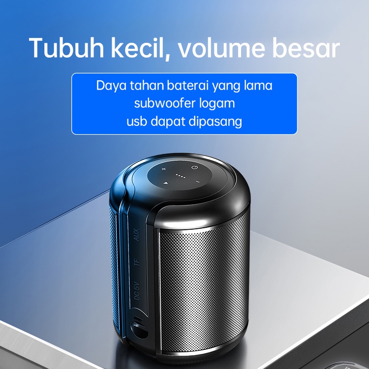 MC Original V8 Speaker Bluetooth Portabel Nirkabel Stereo 3D / 20 Jam Waktu Putar Speaker TWS untuk 