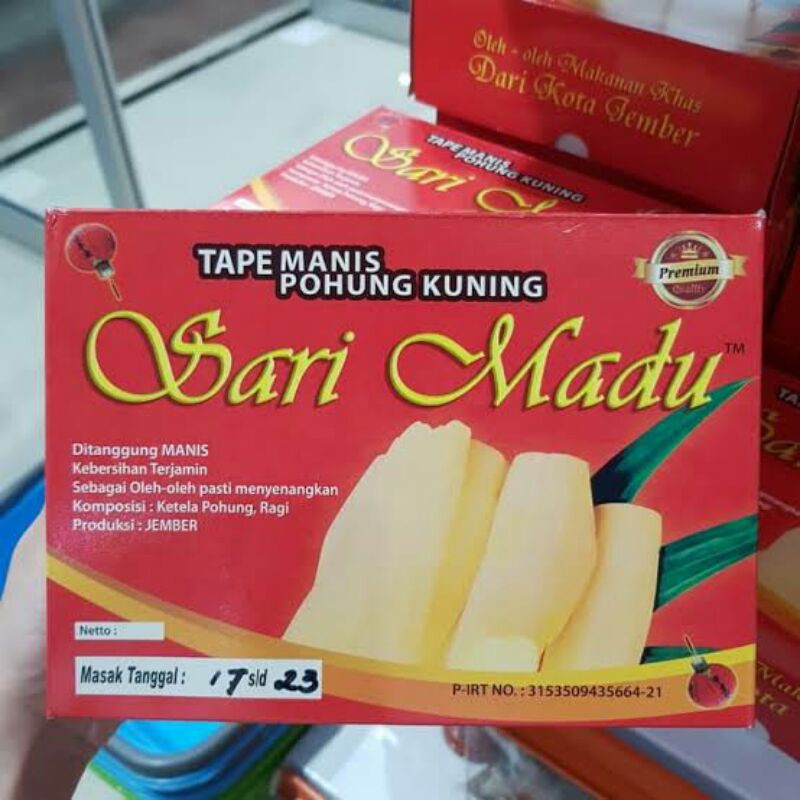 

Tape Sari madu 600gr - Pohung kuning, manis, makanan khas kota Jember