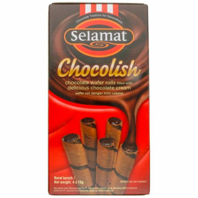 

Selamat Chocolish Wafer Rolls 40 gr - Wafer Rolls Selamat