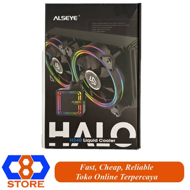 FAN PROSESOR WATER COOLING LIQUID COOLER ALSEYE H240 RGB RESMI