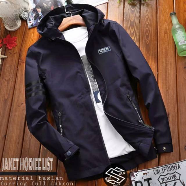 Jaket bomber pria hodiee list / jaket bomber original