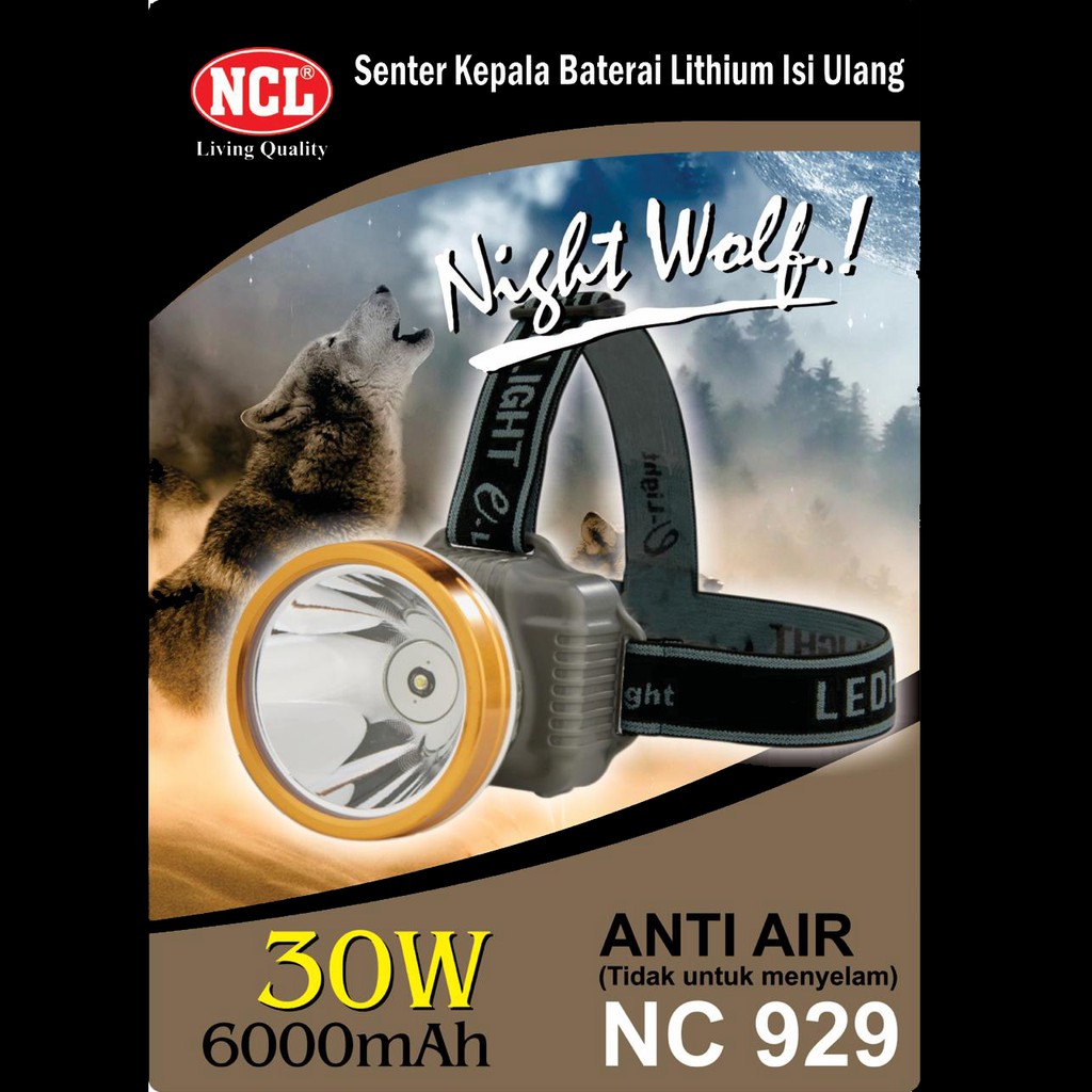 Senter Kepala NCL NC-929 LED 30 Watt - Senter Kepala LED 30 Watt