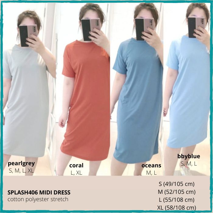 Dress Wanita Splash 406 Midi Dress