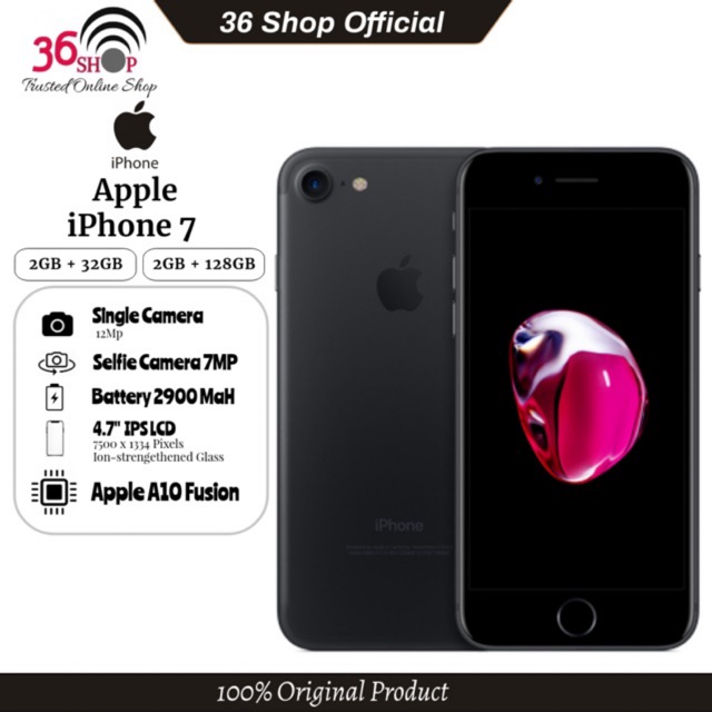 New Apple Iphone 7 32gb Black Red Gold Rose Garansi 1 Tahun Refurbised Factory Shopee Indonesia