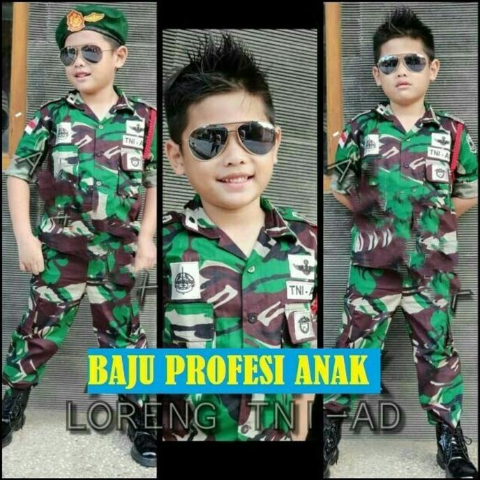 Seragam Anak TENTARA - Baju TNI Anak Laki & Perempuan - Baju Anak TNI Termurah