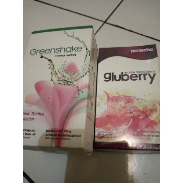 pansaka gluberry gratis greenshake aroma melon hijau collagen expired sept 2023 minuman sehat