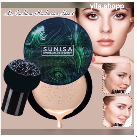 (UMU SUPPLIER) SUNISA MUSHROOM HEAD CUSHION BB CC CREAM MOISTURIZING FOUNDATION WATERPROOF