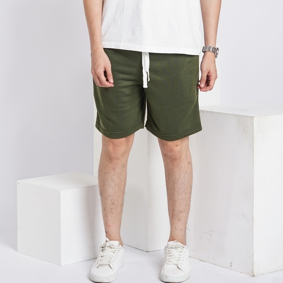 SANVANINA Celana Pendek Santai Army Green | Unisex | Celana Boxer | A-250F