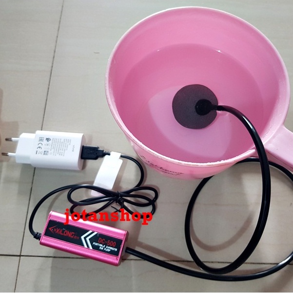 XILONG DC 500 DC500 PORTABLE CHARGING USB mesin pompa udara aerator air pump aquarium Mancing Pancing Ikan