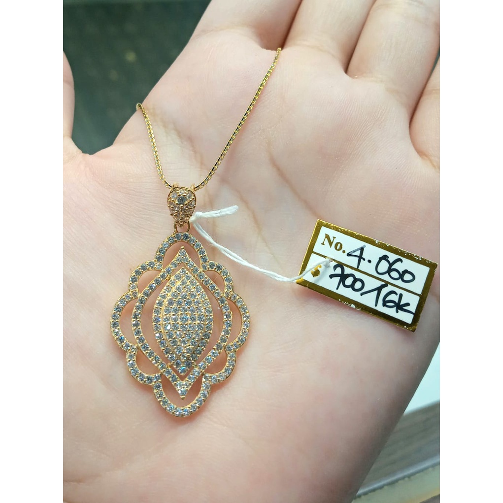 Liontin Pendant Emas Fashion Zircon Kadar 70% 4.06 Gram (Tanpa Kalung)