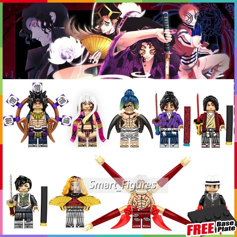 Mainan Action Figure Demon Slayer Daki Douma Kaigaku Hantengu Juuni Kituki Minifigures Untuk Hadiah Anak KF6163