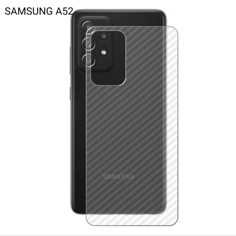 Garskin Skin Carbon Samsung Galaxy A52 Anti Gores Buat Belakang